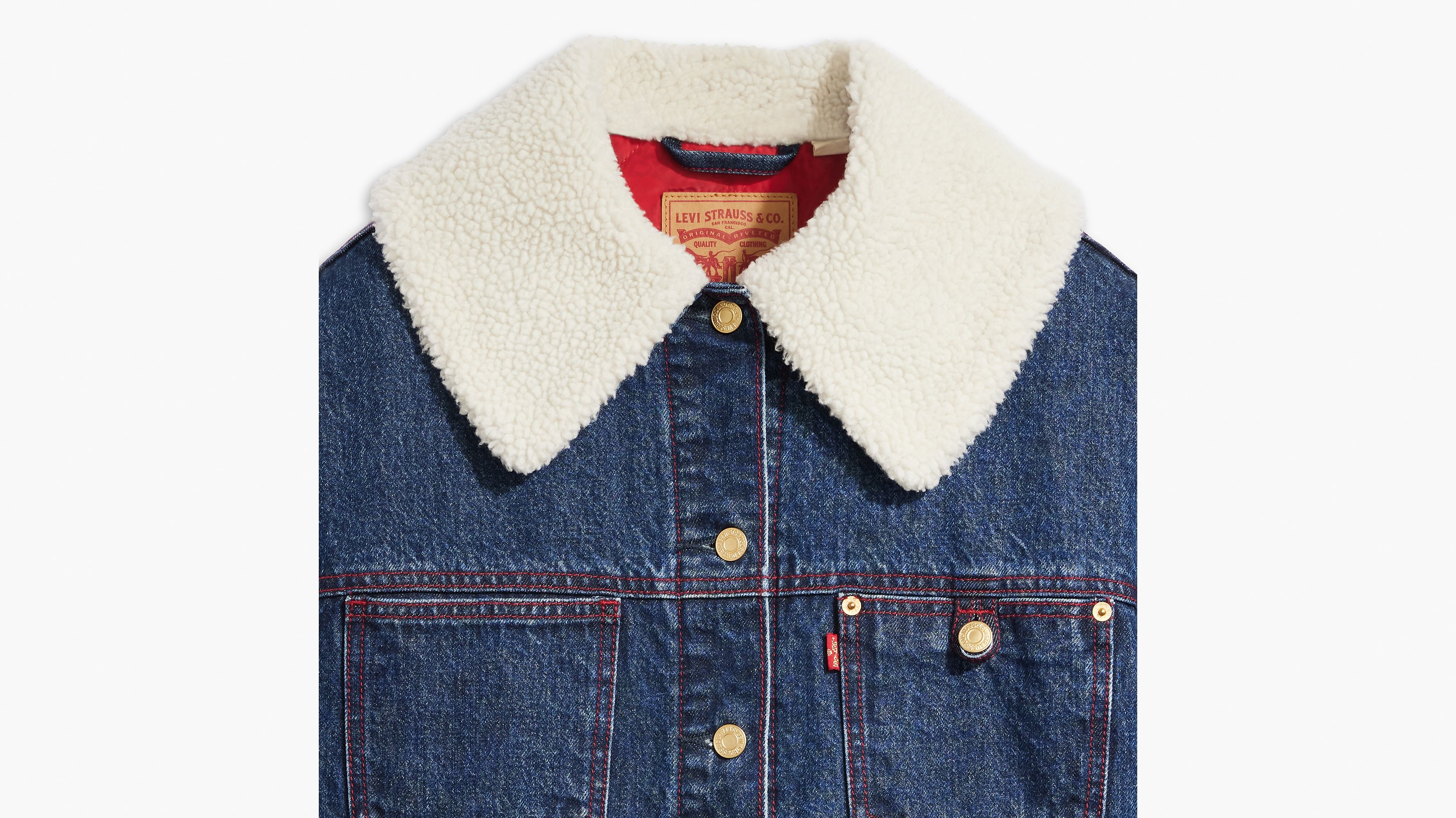 Veste Sherpa Trucker ’90 Levi's® Lunar New Year - Cny Work Sherpa Rinse - Bleu