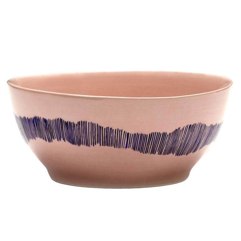 Serax Feast by Ottolenghi kom Ø16 set van 4 Azure/Red Stripes