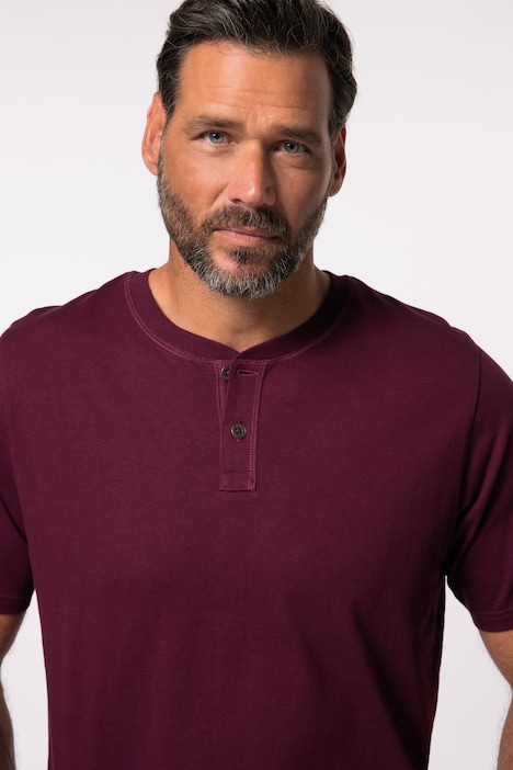 JP 1880 Henley, Bauchfit, Halbarm, Rundhals, bis 8 XL