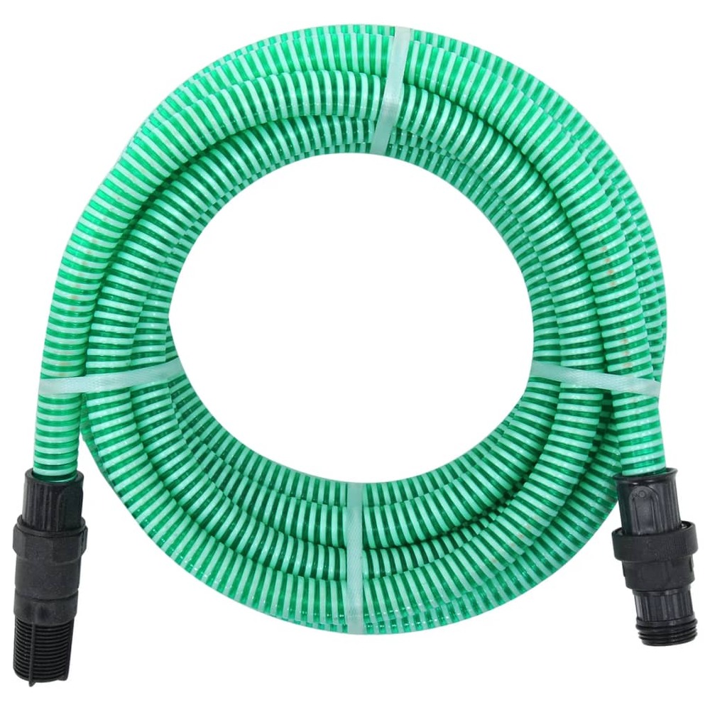 Tuyau d'aspiration avec raccords en pvc vert 1