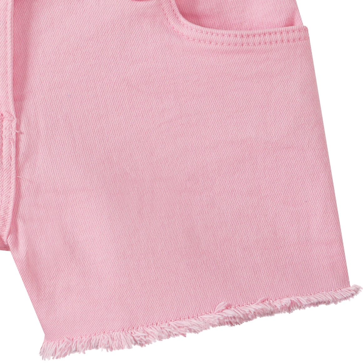 Topolino Mädchen Jeans-Shorts mit Fransen rosa