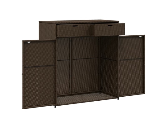 VIDAXL - Armoire de jardin Armoire de rangement jardin marron 105x55x113 cm résine tres...