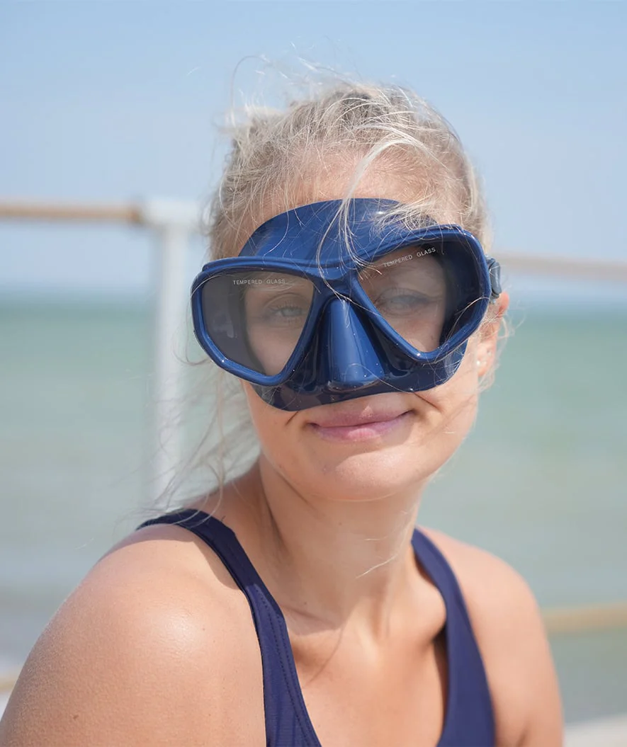 Watery Combo snorkelsæt til voksne (fra 15 år) - Fenton Pro - Mørkeblå