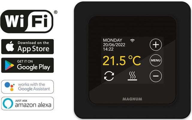 MAGNUM - MRC - Digitale Klokthermostaat - Grafietzwart - WiFi