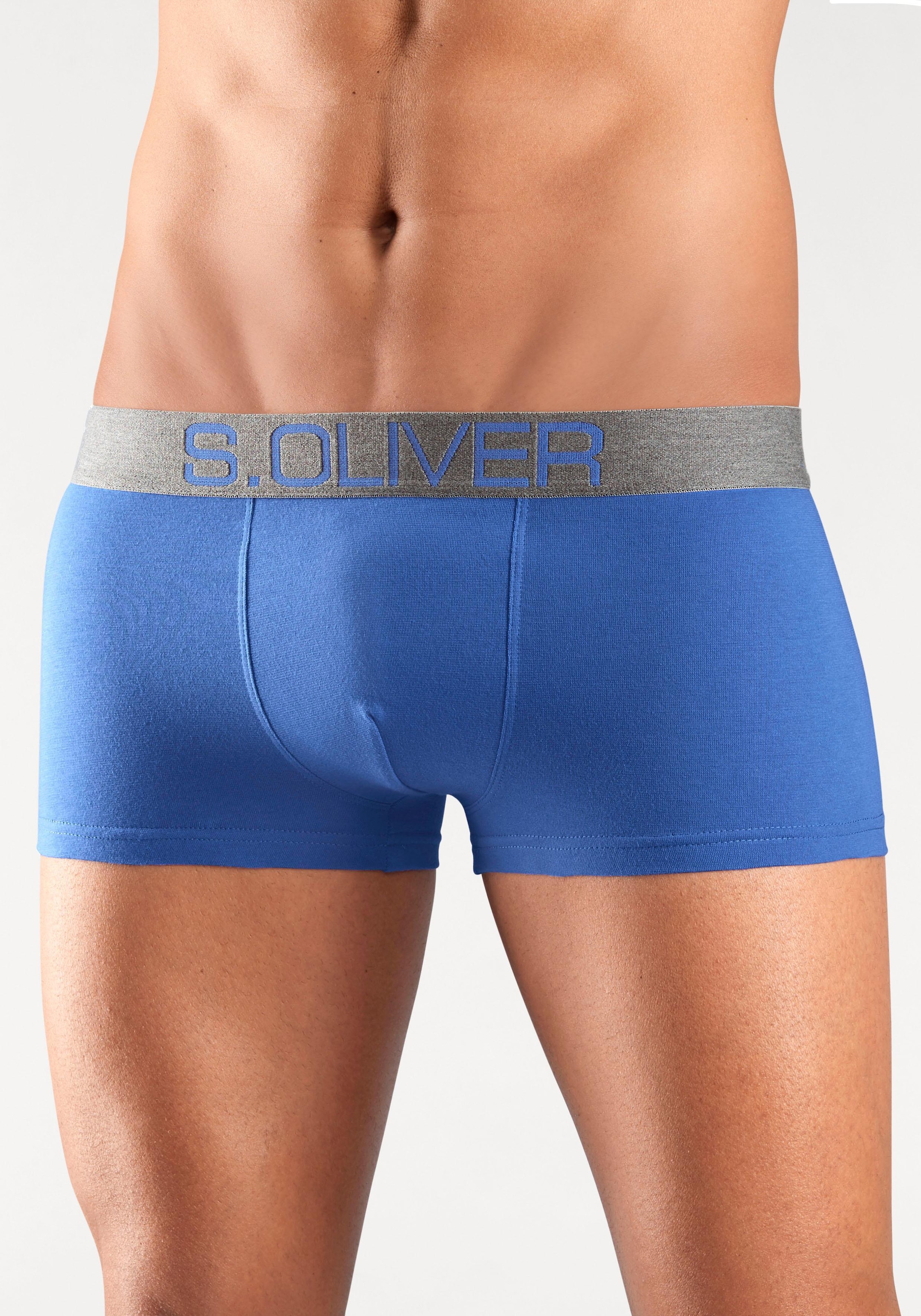 s.Oliver Hipster, 4 Stk. knapp sitzende Boxershorts für Herren aus Baumwoll-Mix
