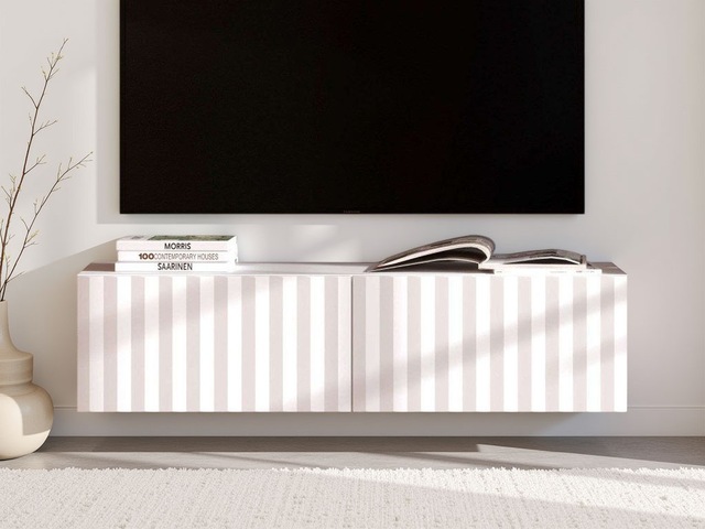 INOSIGN Lowboard »Antibes TV-Lowboard, Breite 192/154/128 cm, TV-Schrank« TV-Kommode, 3D-Fronten, Push-To-Open-Funktion, Wandmonatage
