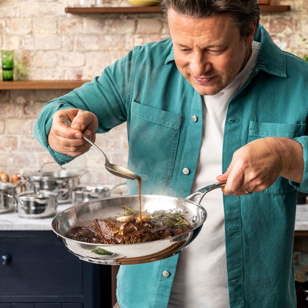 Cook Smart stekepanne 24 cm, rustfritt stål