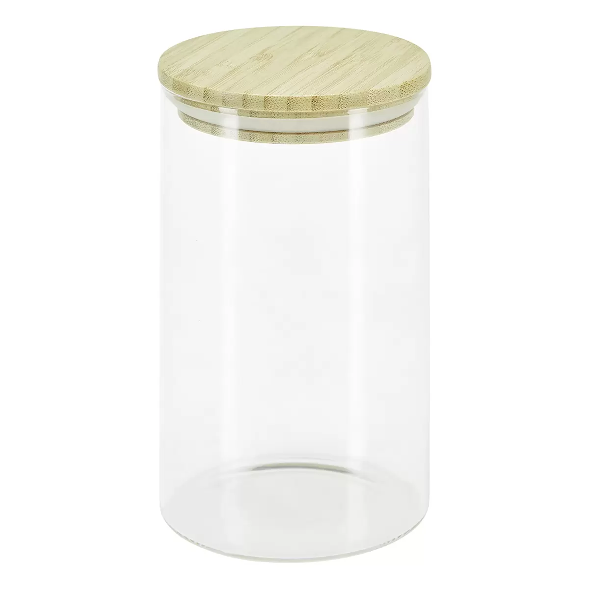 Vorratsglas klein, Cristin James Wood natur,transparent