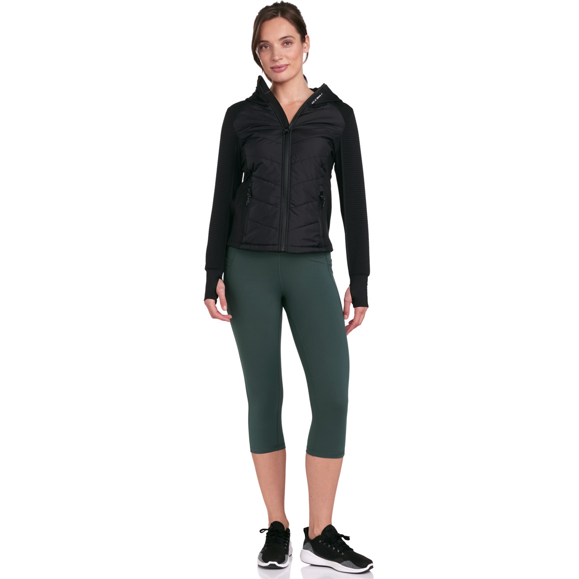 Gina Sports Damen Sport-Jacke mit Kapuze schwarz