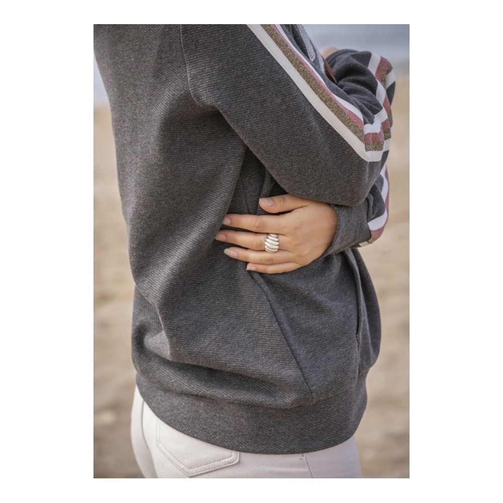 Pénélope KATHYA - Sweat Femme gris fonce