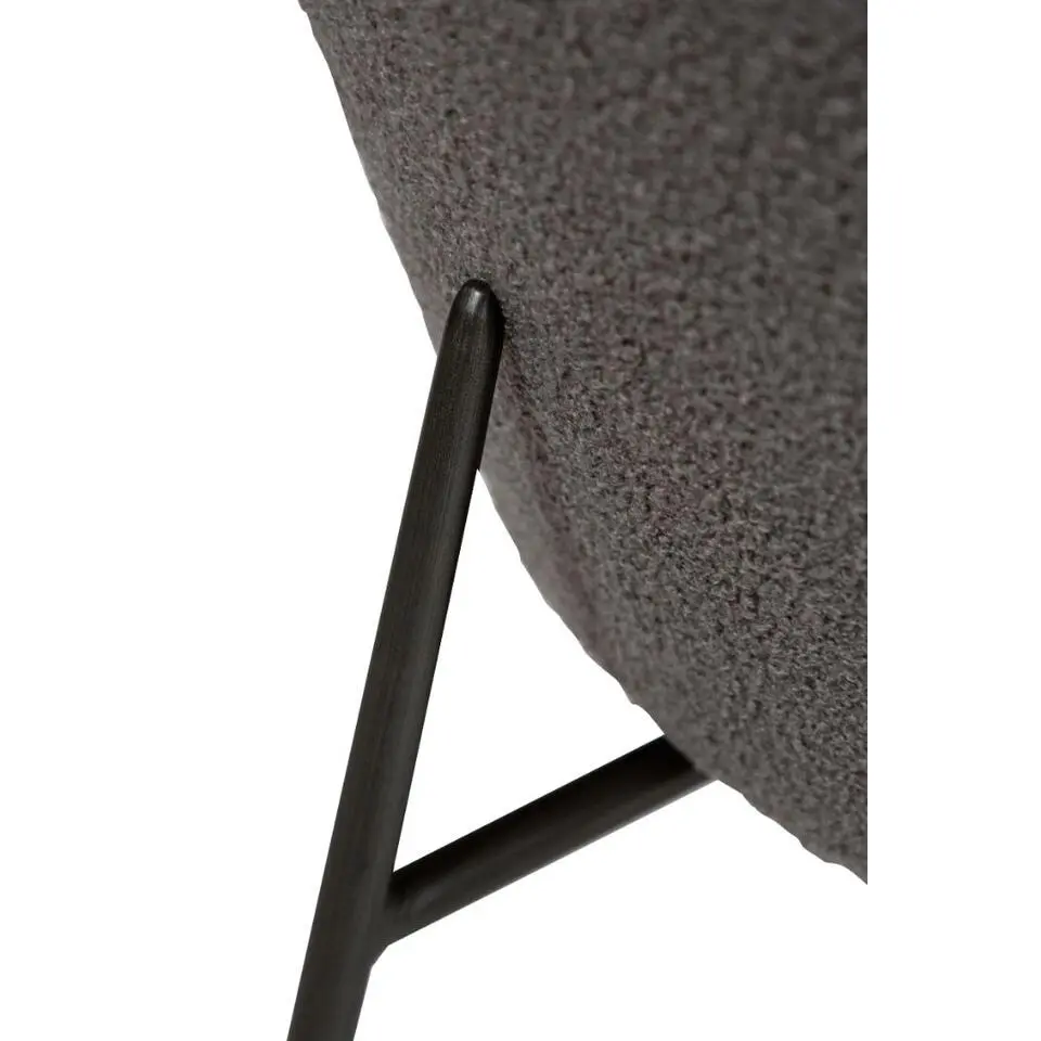 Hioshop Orbit Dan-Form fauteuil bouclé grijs