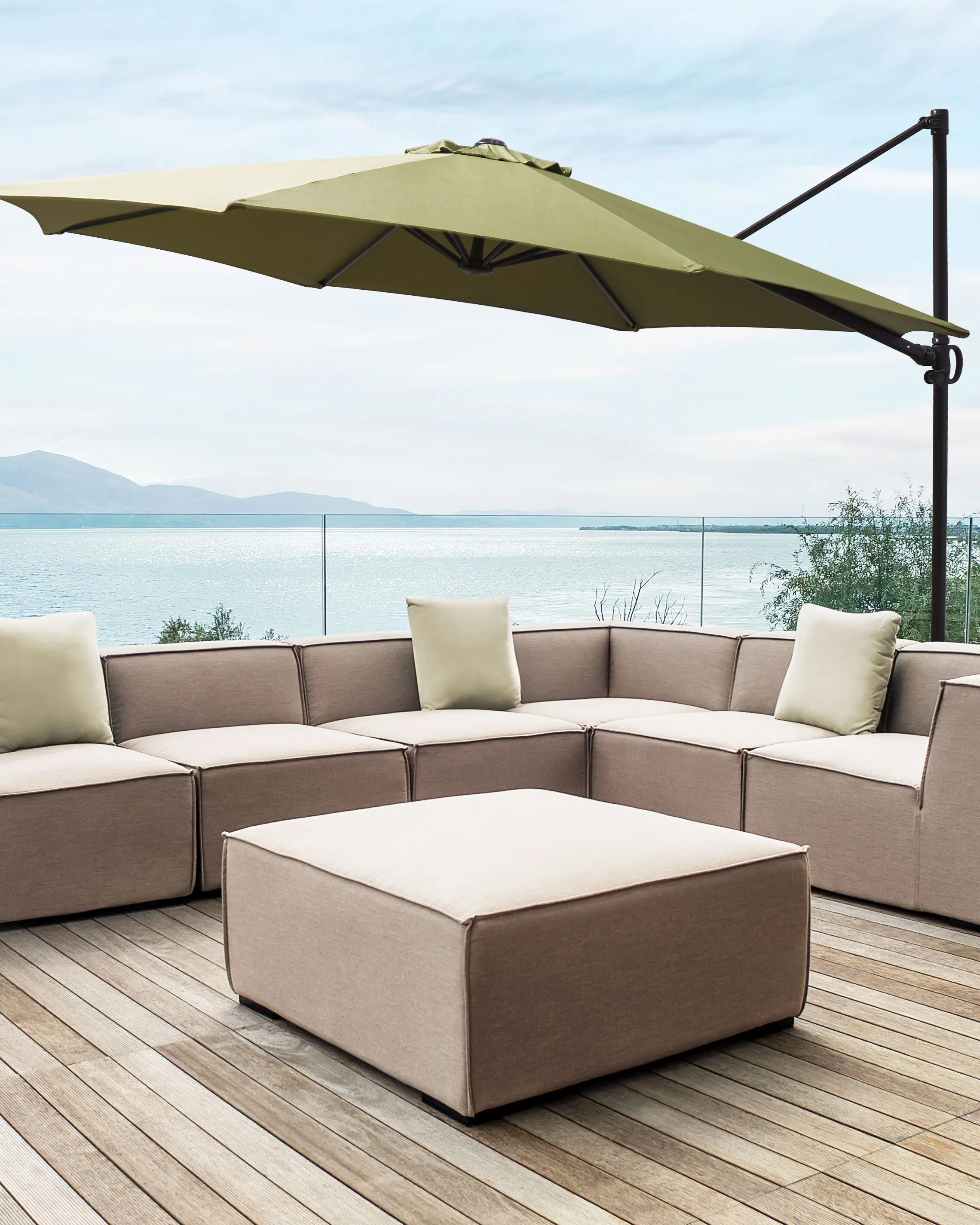Zweefparasol 295 cm SAVONA II Olijfgroen