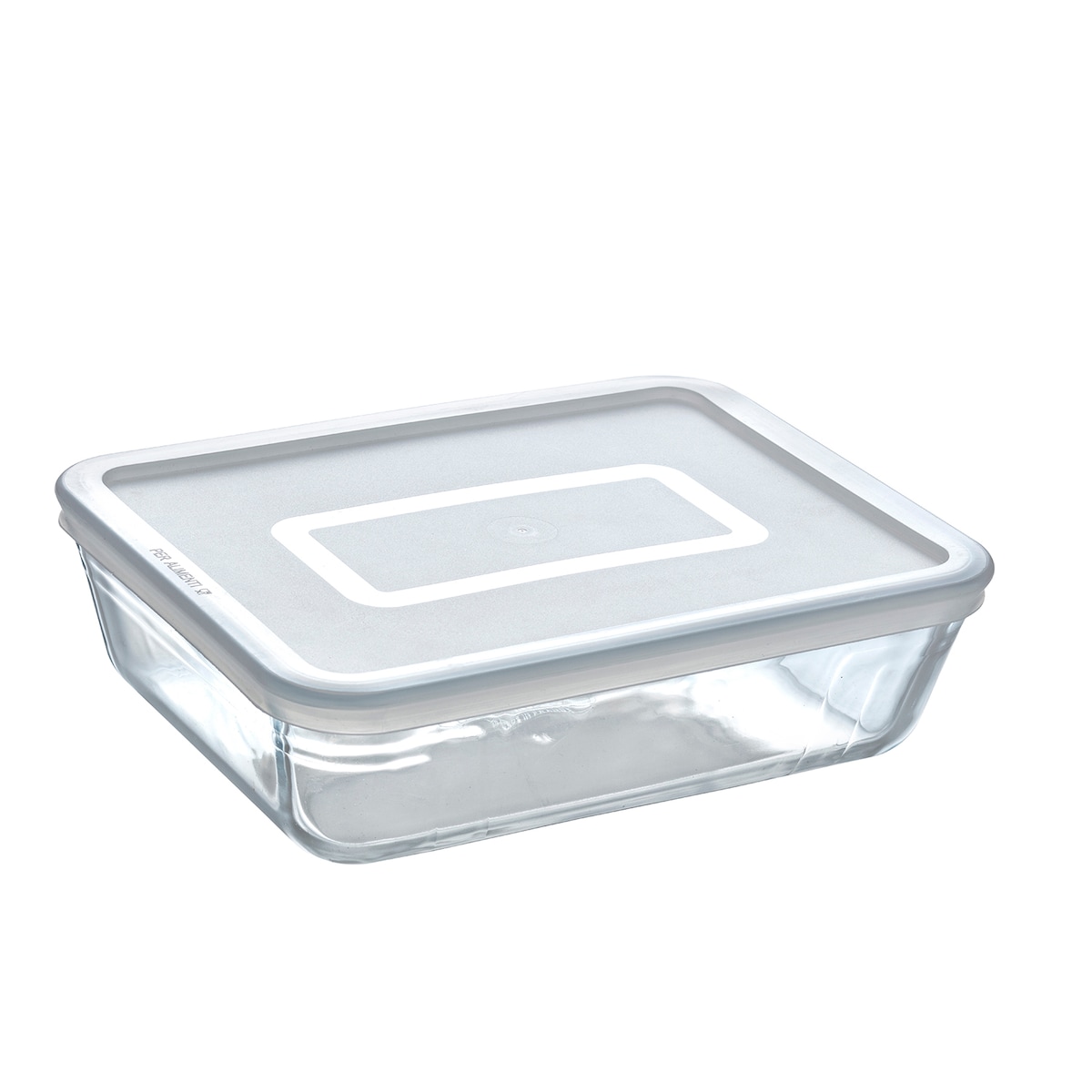 Pyrex Fat rektangulært m/lokk Klar
