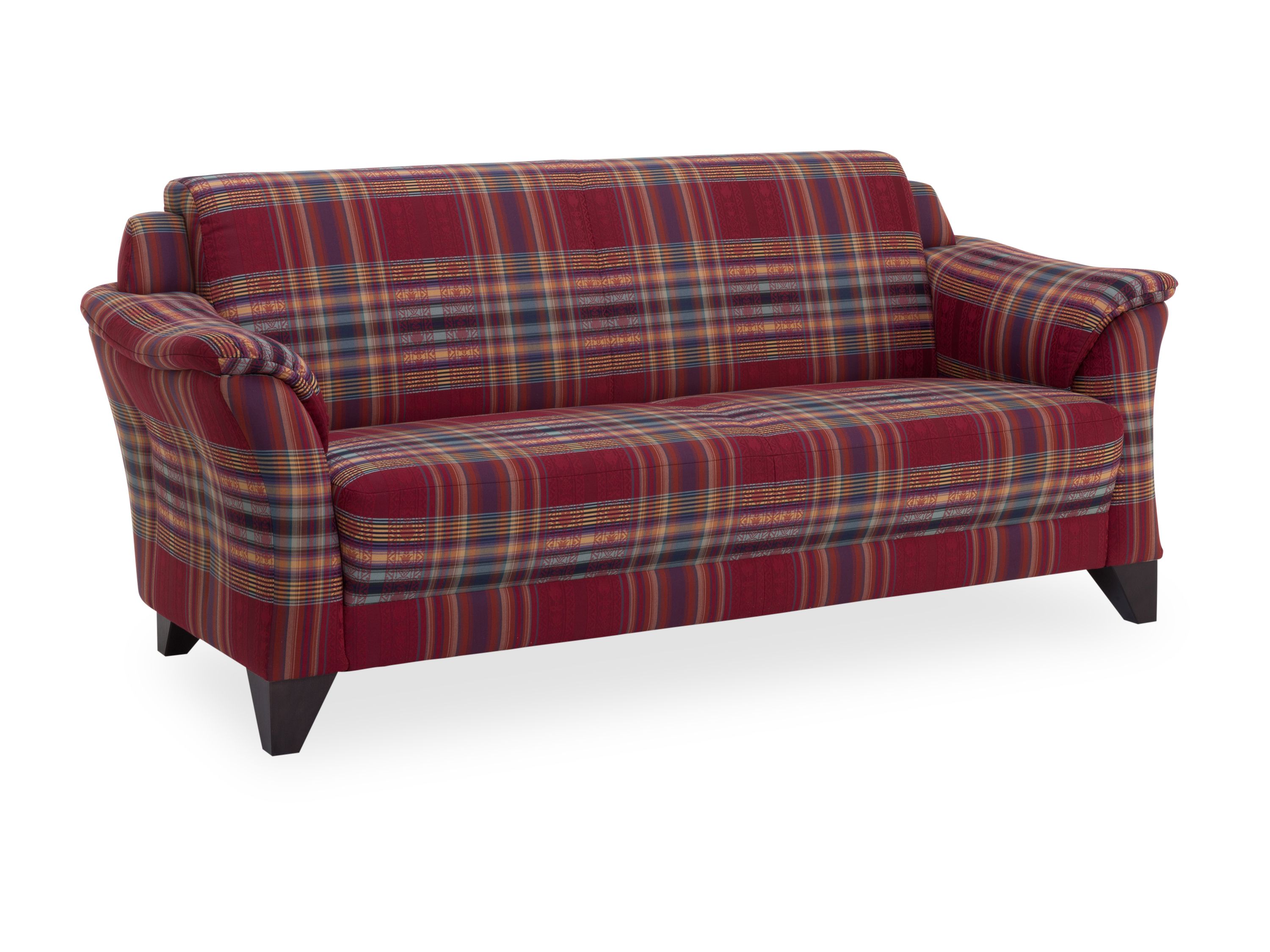 Sofa 3 Sitzer MONDO QUADRA 11 ROT KARIERT 42 CM