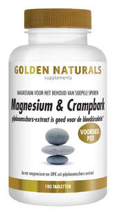 Golden Naturals Magnesium & Crampbark Tabletten 180TB
