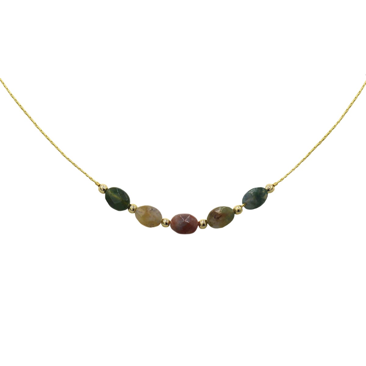 Collier orné de perles d 'Agate indienne