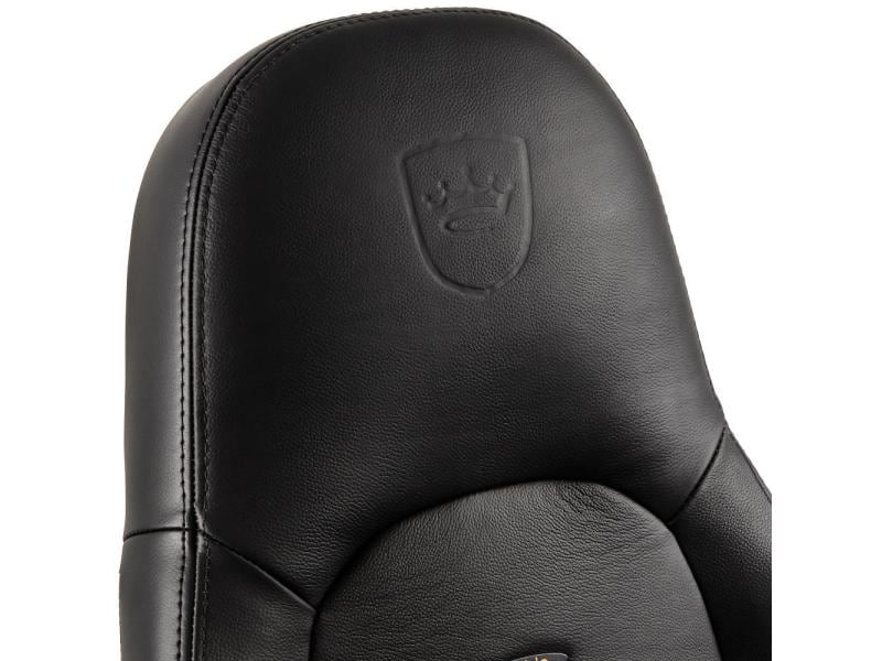 noblechairs Gaming-Stuhl ICON Echtleder Schwarz Echtleder-Computersessel
