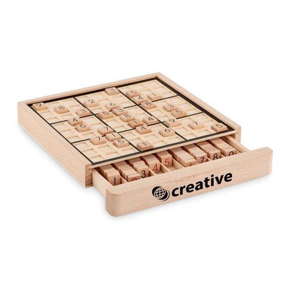 GiftRetail MO6793 - SUDOKU Jeu de plateau sudoku en bois
