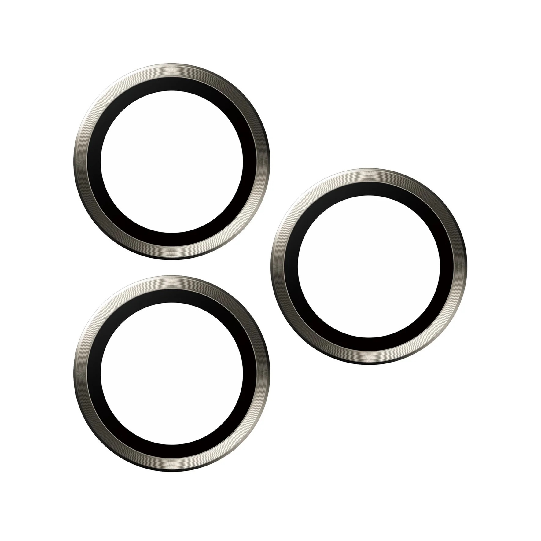Hoops iPhone 15 Pro / iPhone 15 Pro Max Kameraschutz Objektiv Ring Protector Abdeckung (1195) - Grau
