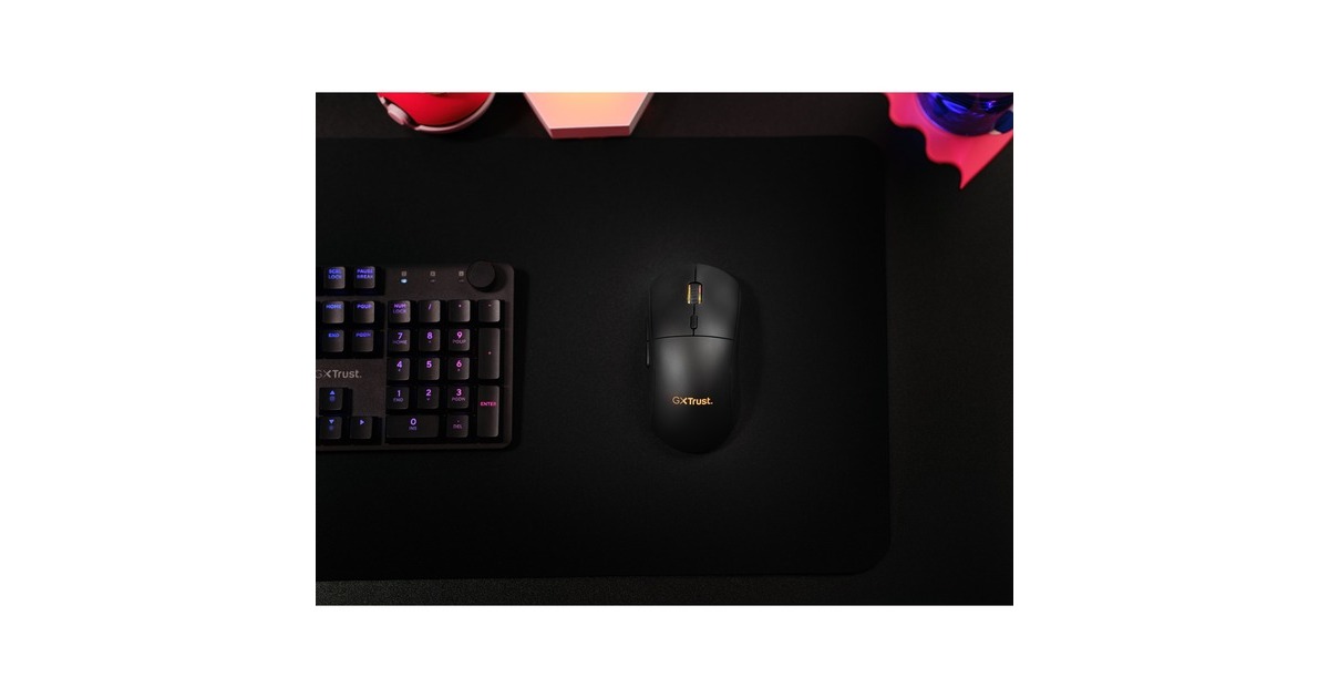 TrustGXT 927 Redex+ draadloze gaming muis met hoog prestatieniveau  (Zwart, RGB | 100 - 25.600 dpi | PS4 | PS5 | XBOX series X|S)