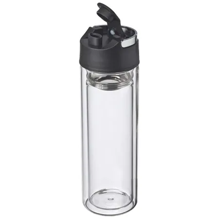 Macma Doppelwandige Glasflasche mit Siebeinsatz, 400 ml