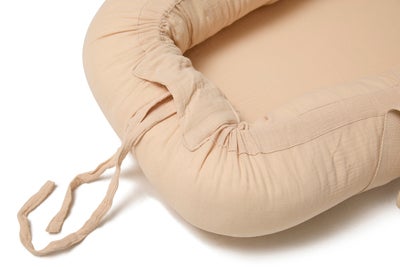 Alice & Fox ALBA Babynest med Håndtak, Beige Muslin