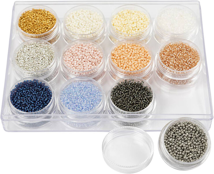 Creativ Company Rocaiperler, diam. 1,7 mm, str. 15/0 , hulstr. 0,5-0,8 mm.