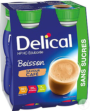 Delical Boisson Lactée Sans Sucre Café 4x200ml