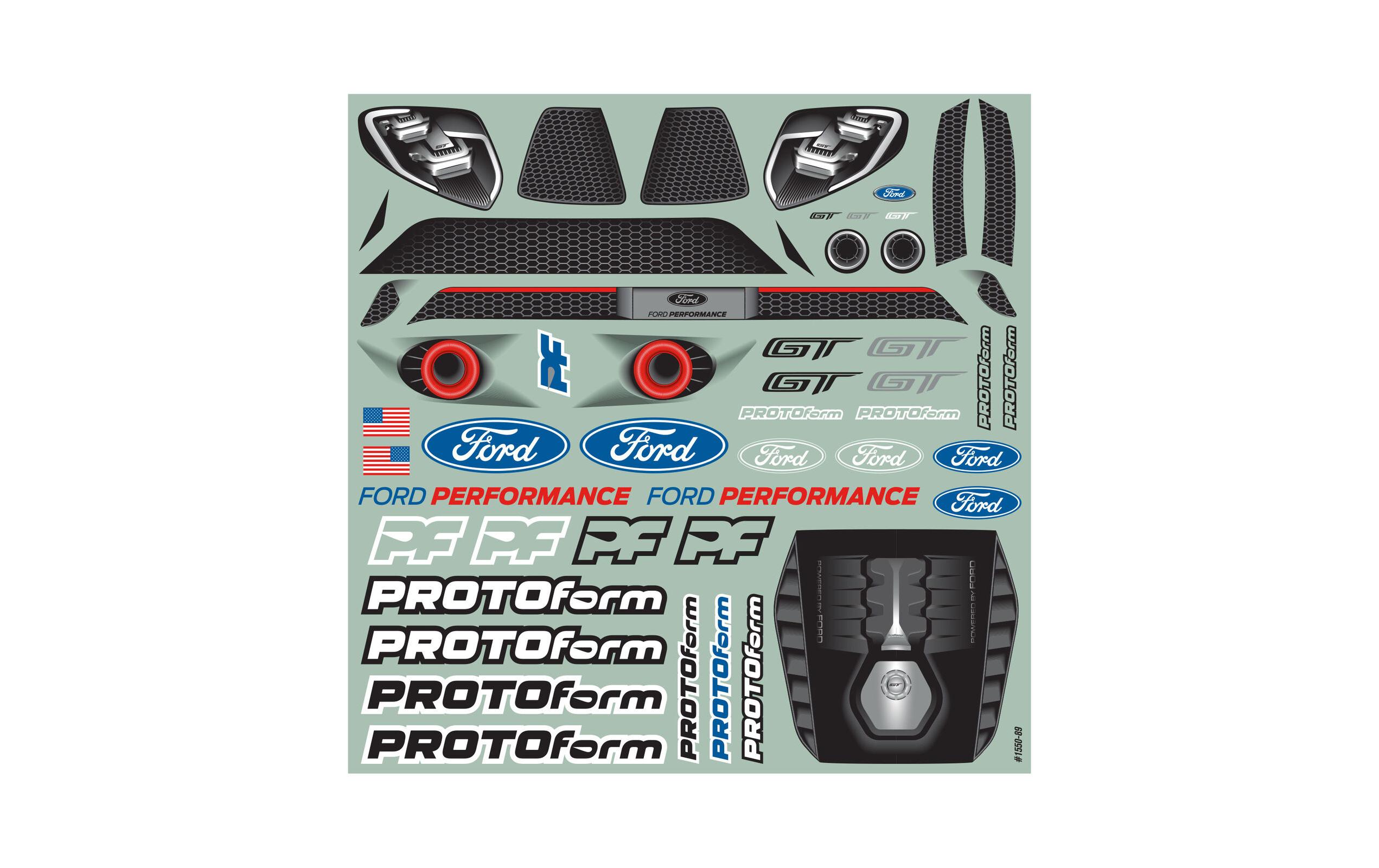 Karosserie Ford GT, LW unlackiert, 1:10Leichtgewicht 190 mm Tourenwagen Karosserie