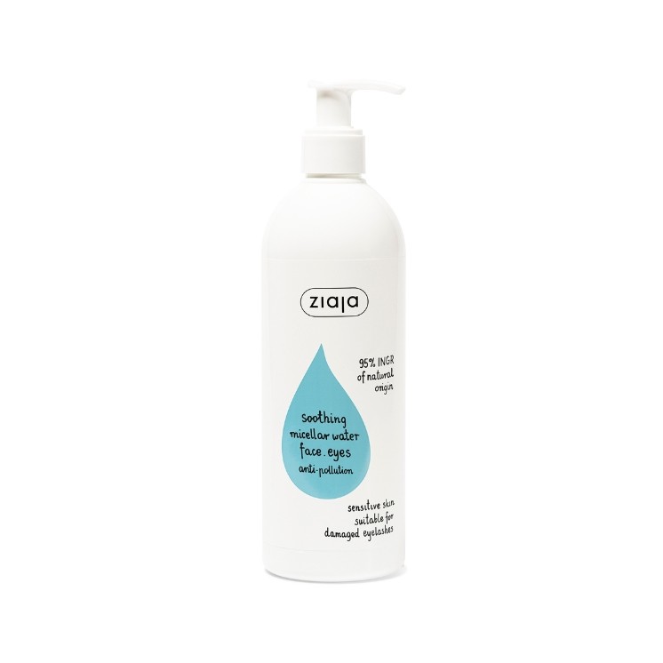 Ziaja Soothing Makeup Remover Mizellenfluid für Gesicht und Augen 390 ml