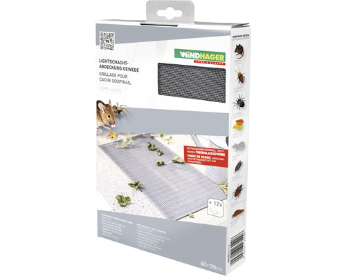 Glasvezel lichtkokerafdekking complete set antraciet 60x135 cm