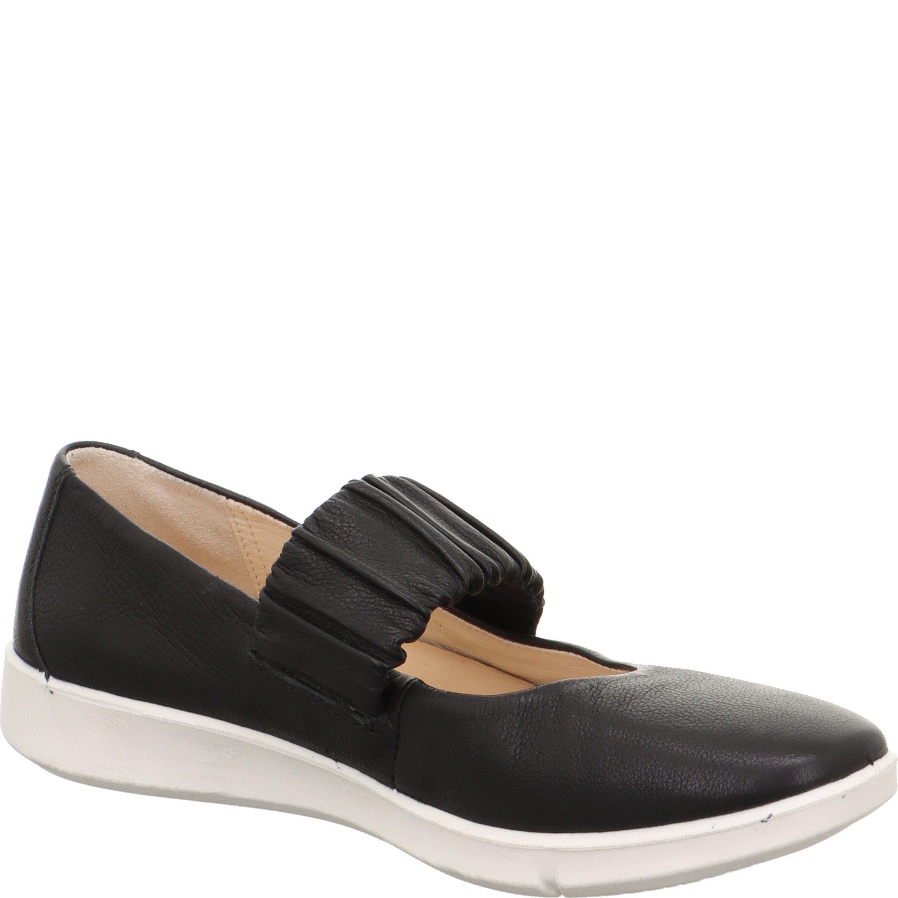 legero LUCCA Damen  Ballerina mit Slip-on - Farbe: Schwarz - Größe: 5