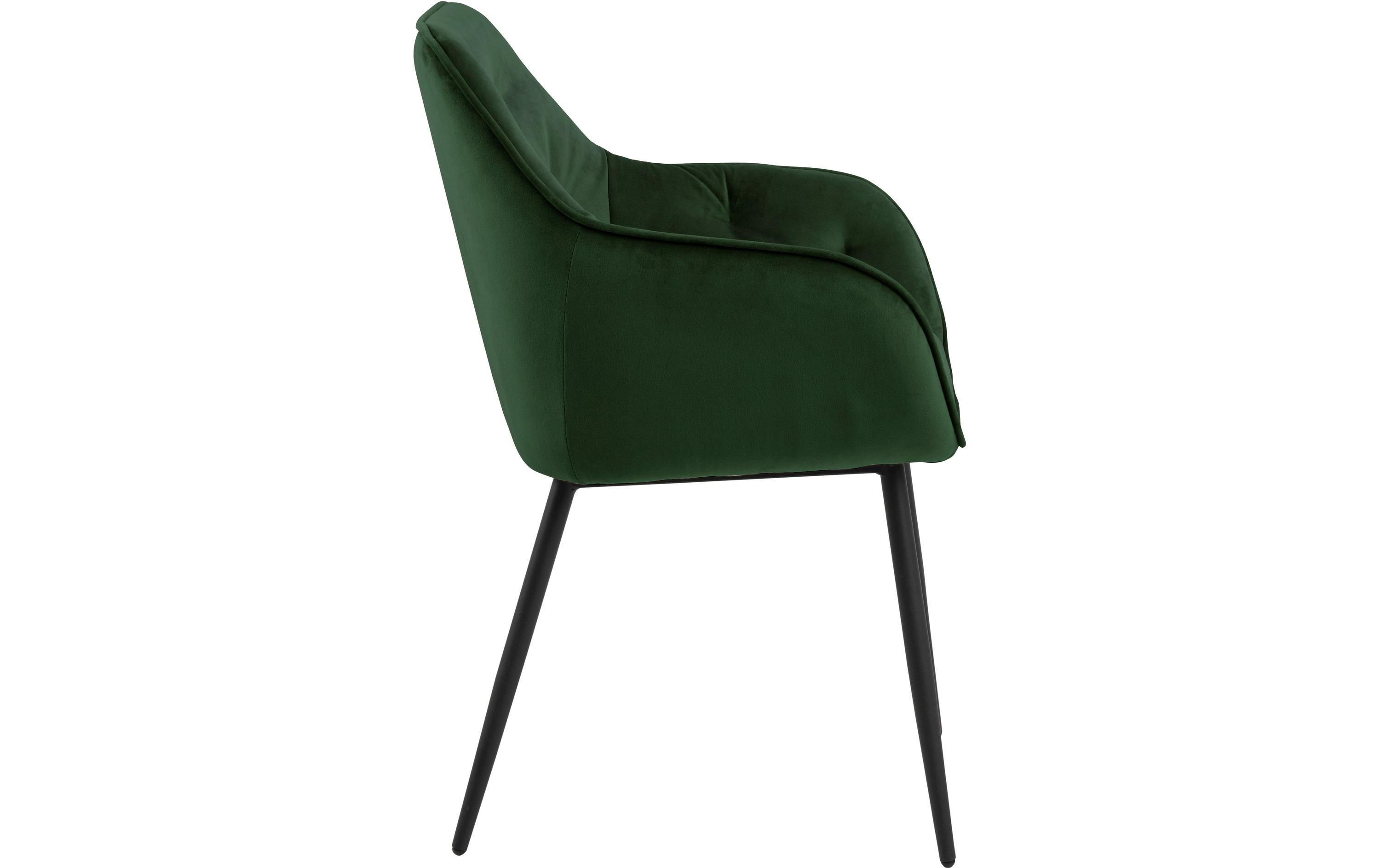 Stuhl Brooke, 2 Stück Forest Green<br>Esszimmerstühle mit Armlehne
