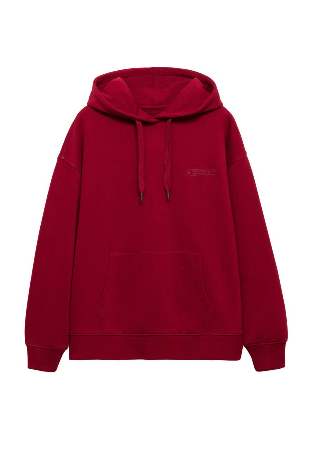 MANGO TEEN hoodie met backprint rood