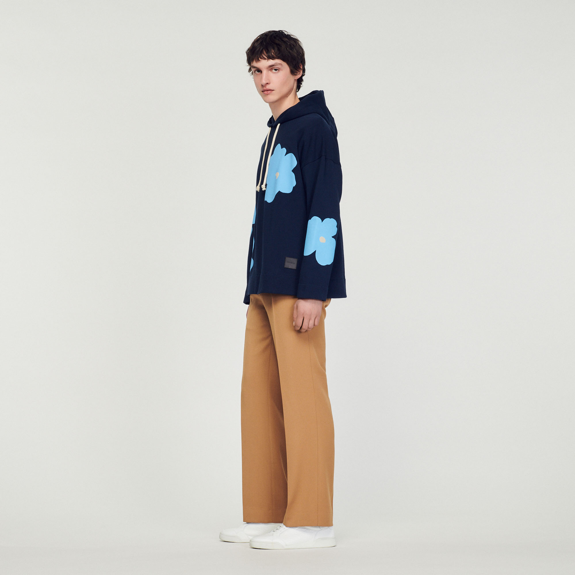 Hoodie motifs fleurs