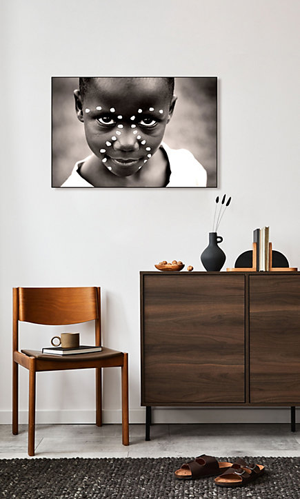 Toile enfant noir et blanc l.50 x H.70 cm