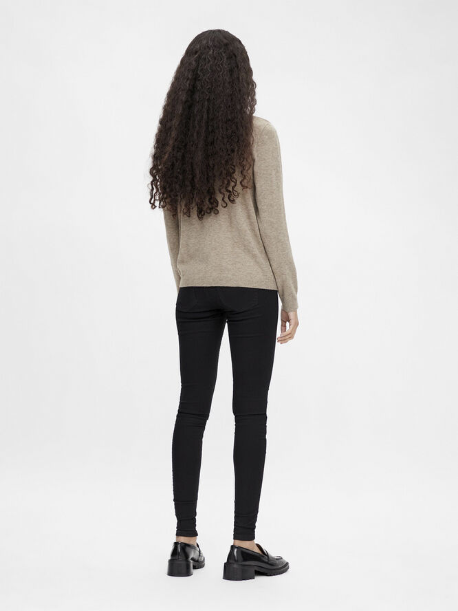 Object OBJTHESS L/S POLO SHIRT NOOS Fossil/melange