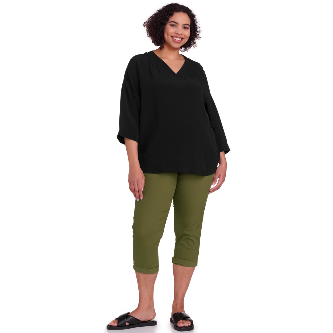 Gina Benotti Damen Bluse aus Viskose schwarz