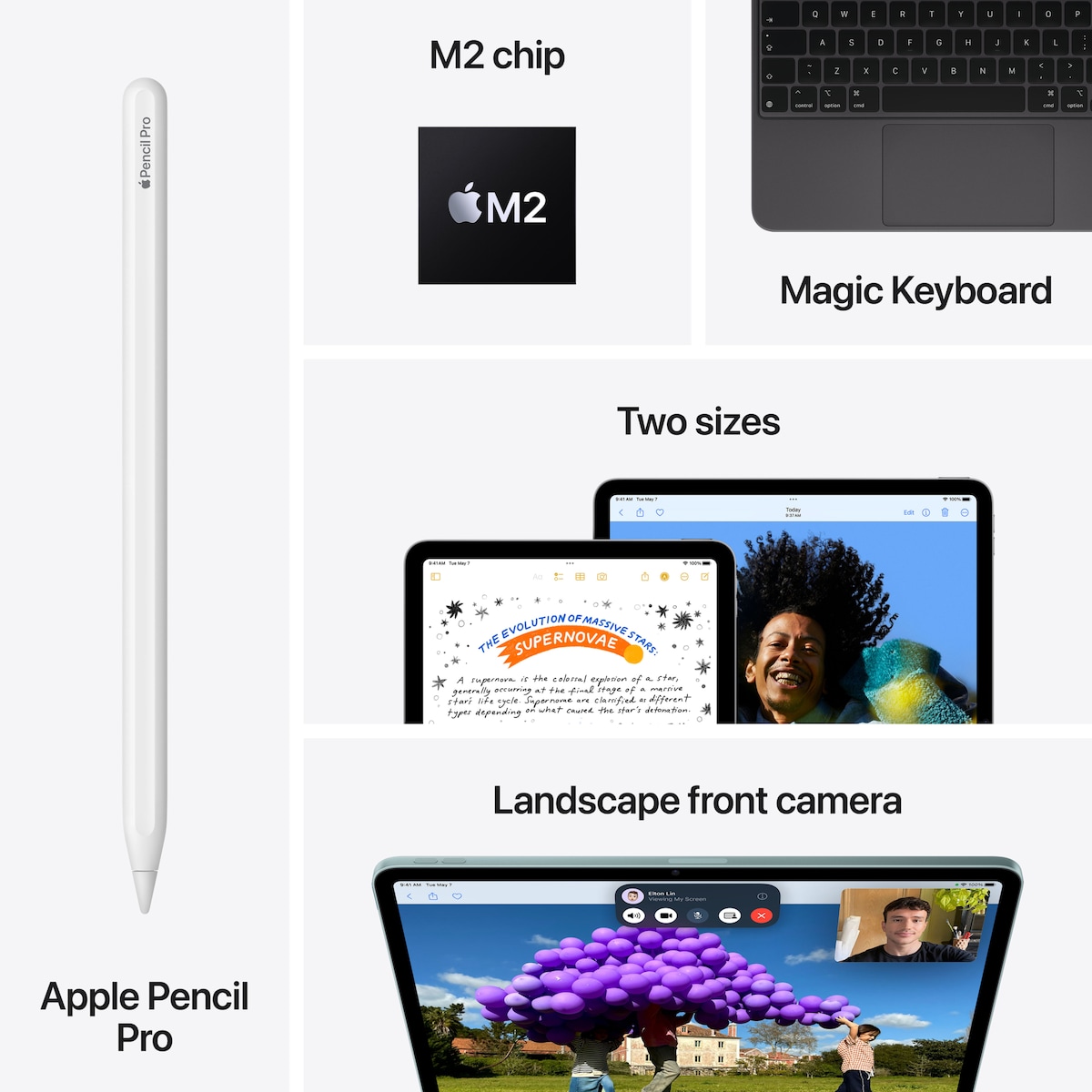 iPad Air 13 M2 128GB WiFi (Stellargrå)