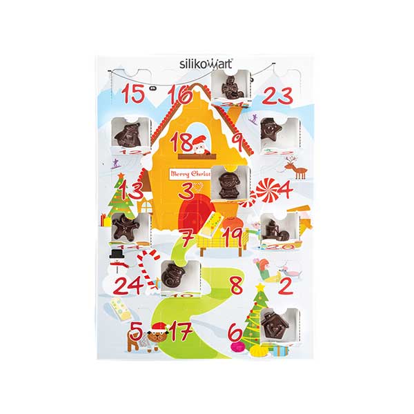 Kit calendrier de l’avent avec moule en silicone Silikomart