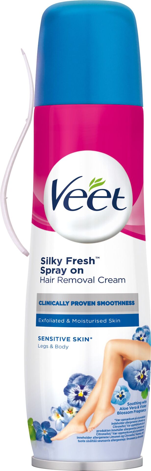 Veet Silky Fresh™ Spray-on Hair Removal Cream Legs&Body Sensitive Skin 150ml