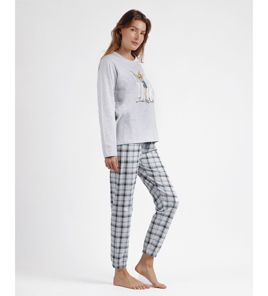 Pijama de manga comprida cinza da Tinkerbell da Disney