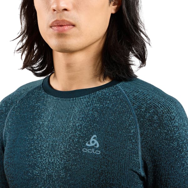 T-shirt thermique ODLO PERFORMANCE WARM BLACKCOMB BL TOP CREW NECK L/S PROVINCIAL BLUE