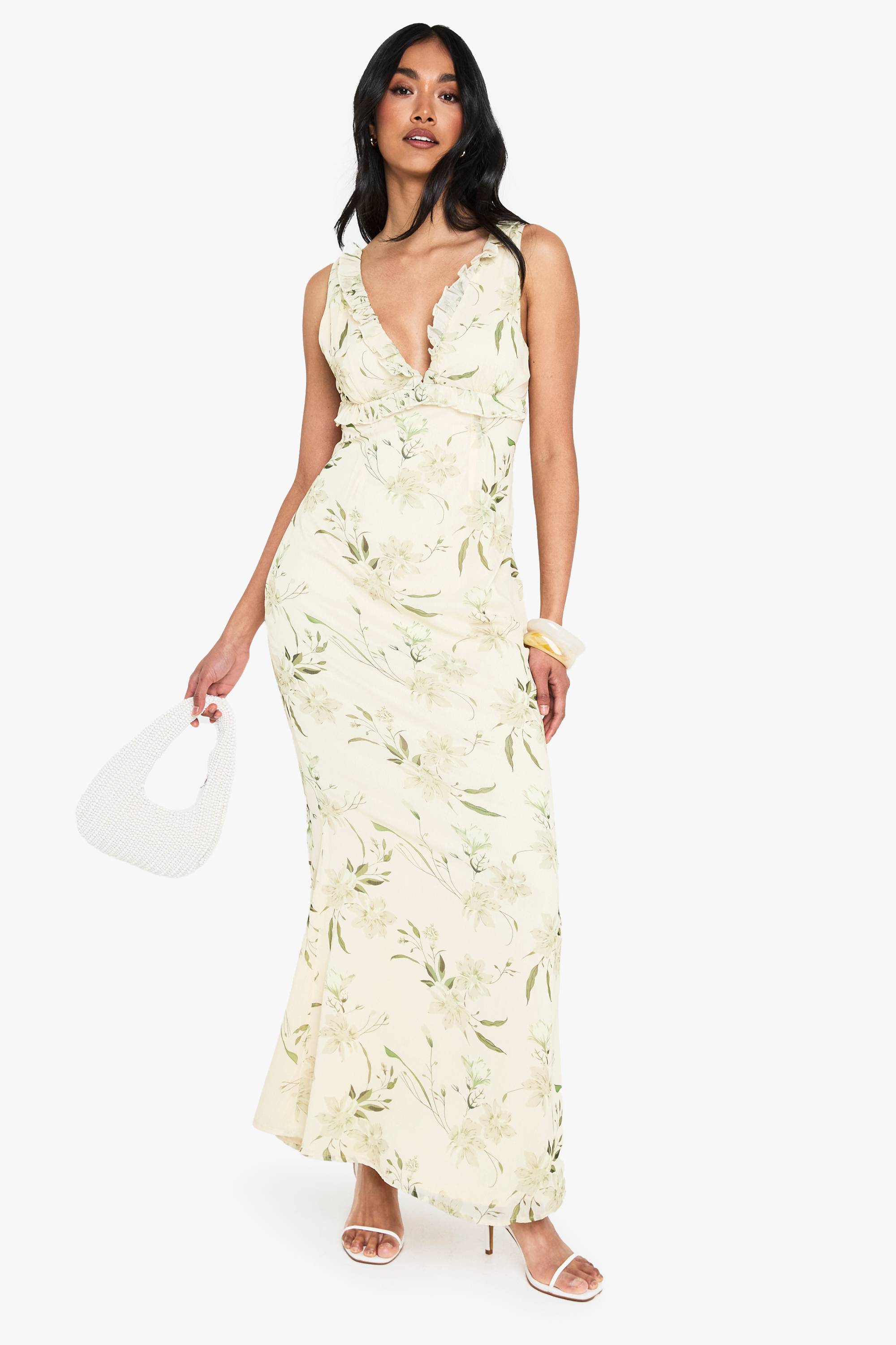 boohoo Robe nuisette maxi en chiffon floral