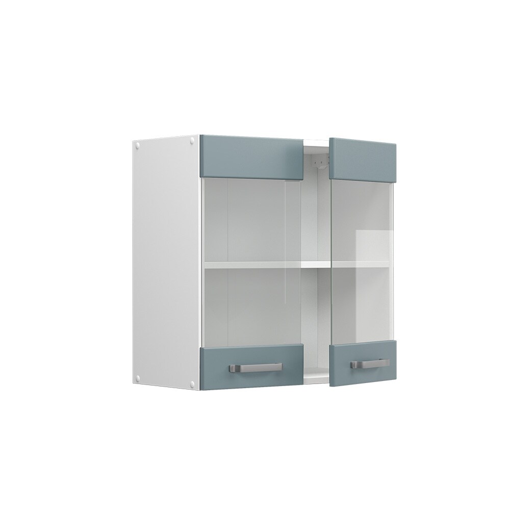 Vicco Glashängeschrank Küchenschrank R-Line Solid Weiß Blau Grau 60 cm modern