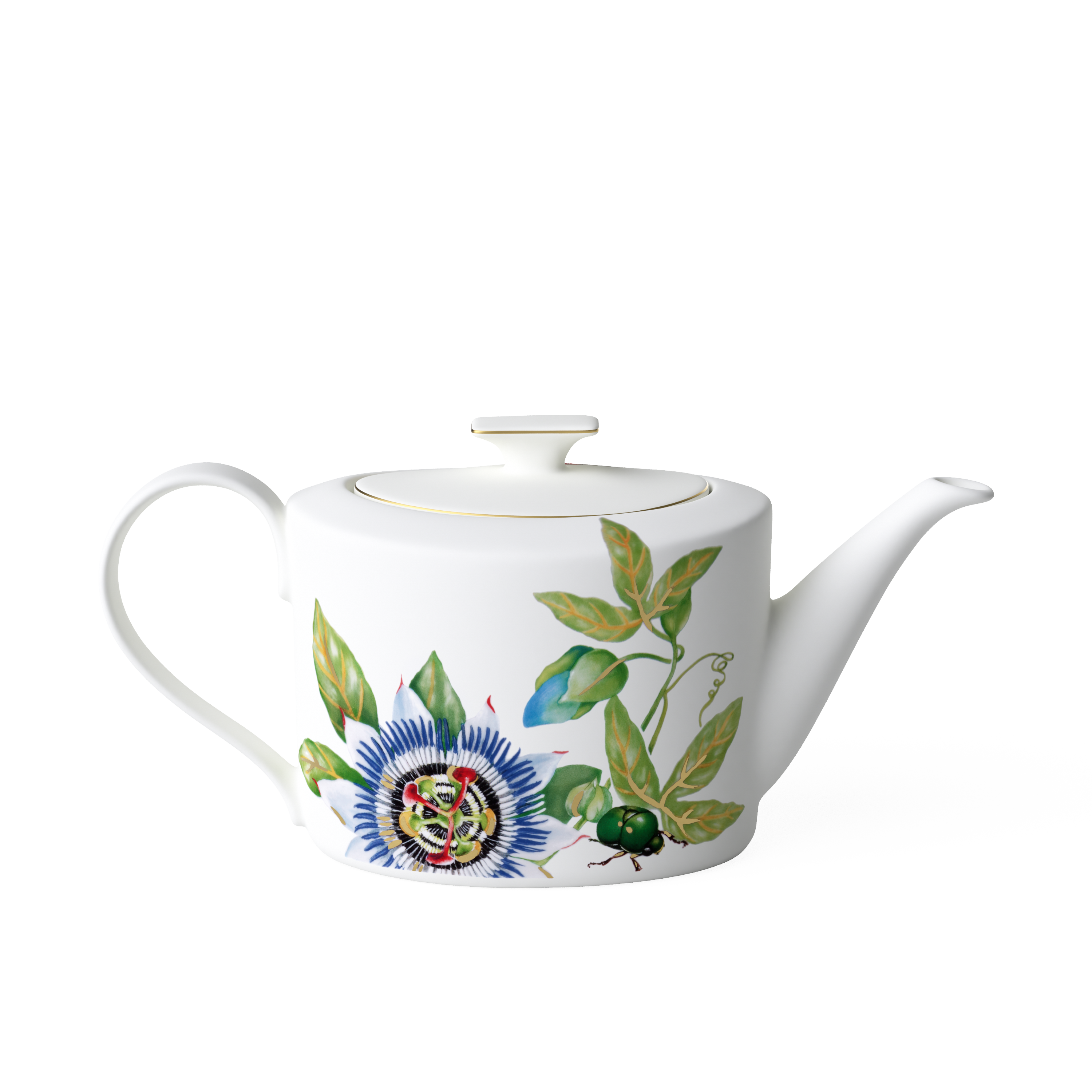 Amazonia Teapot Multi-colored, 40.6 oz, Premium Bone Porcelain