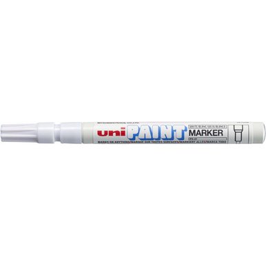 Marqueur permanent Uni Ball Paint Marker pointe ogive 0,8 à 1,2 mm blanc