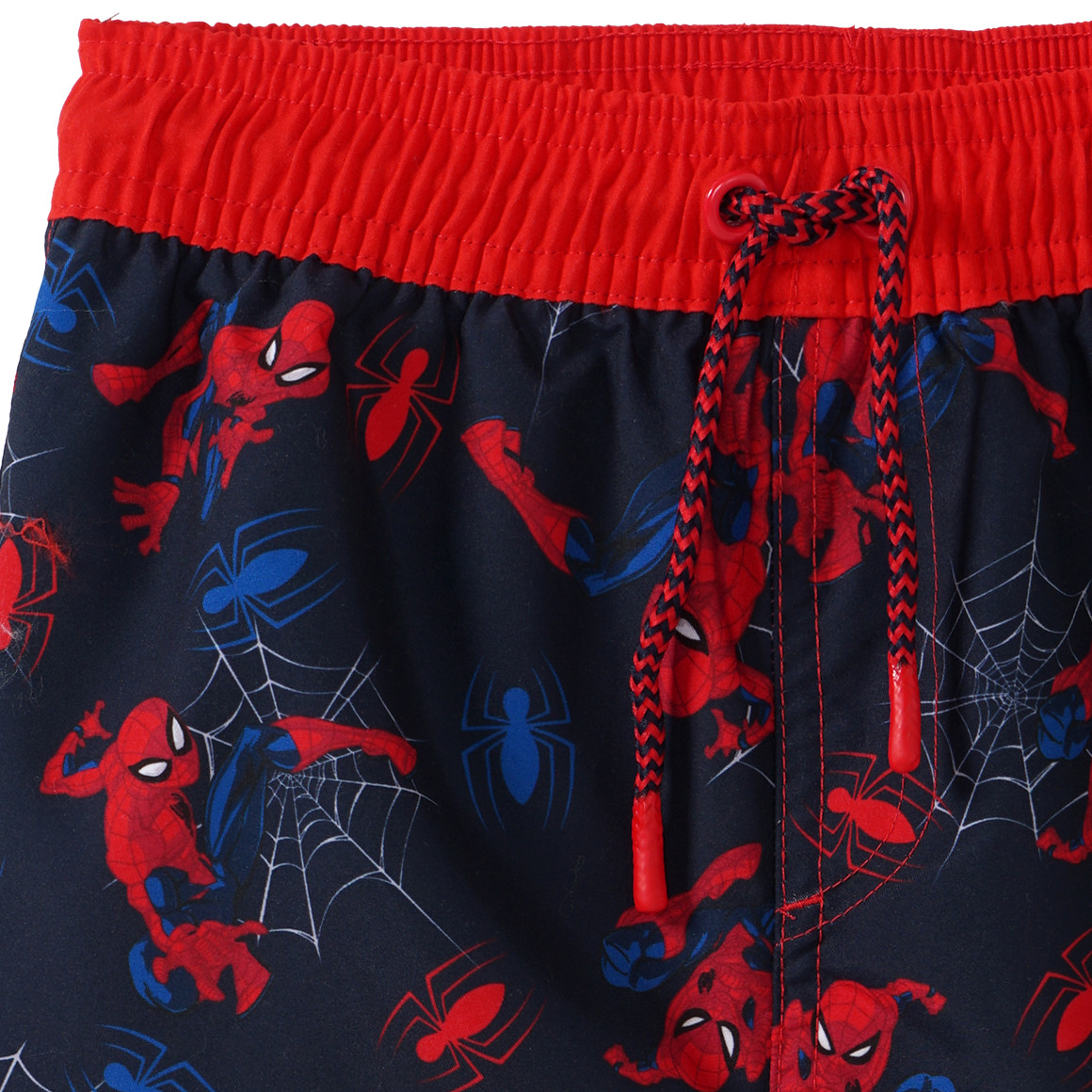 Topolino Spider-Man UV-Badeshorts mit Allover-Print dunkelblau / rot