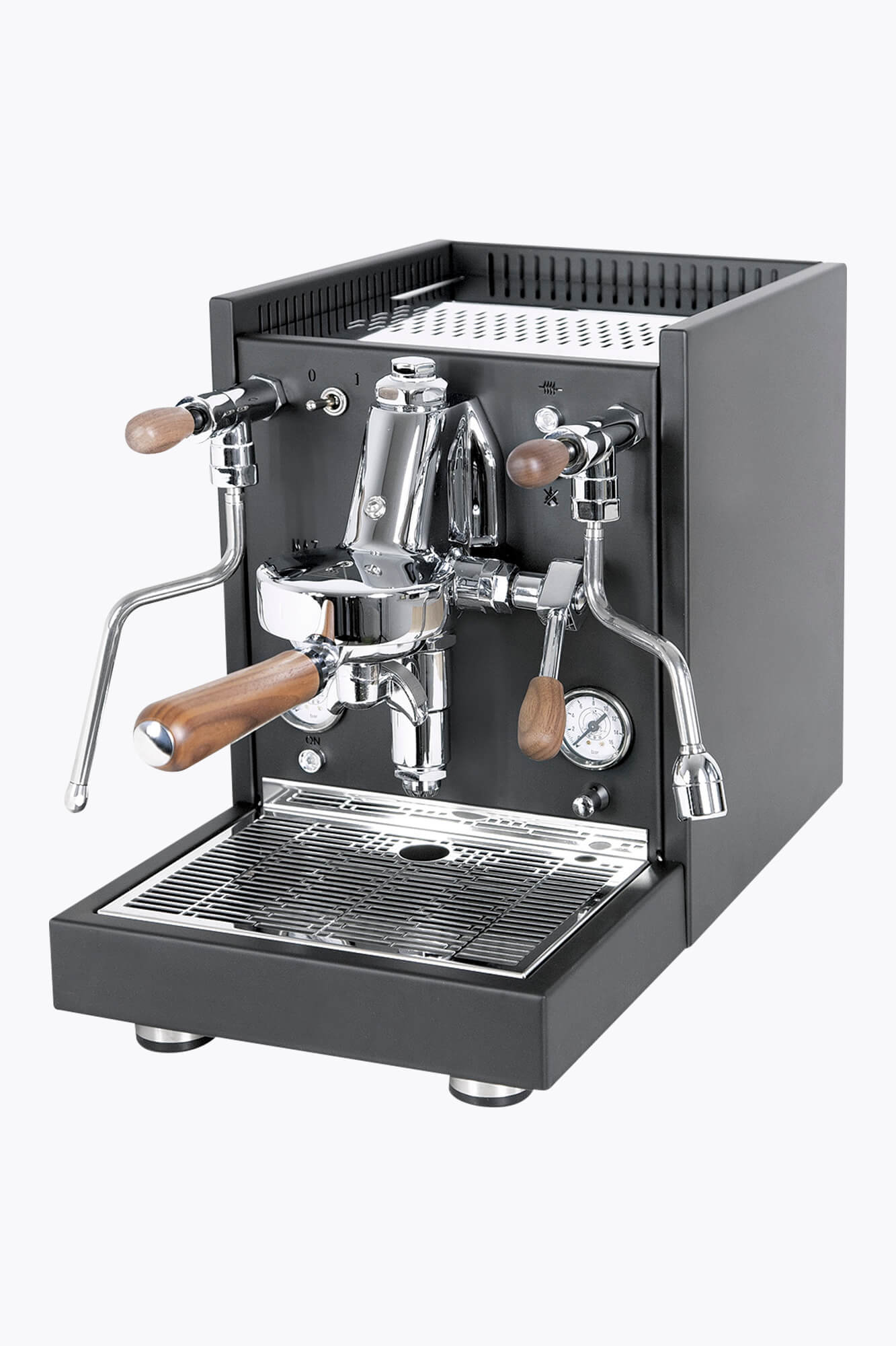 Quick Mill Naz 0981EP Schwarz/Holz + Eureka Mignon Silenzio 15BL Schwarz im Set