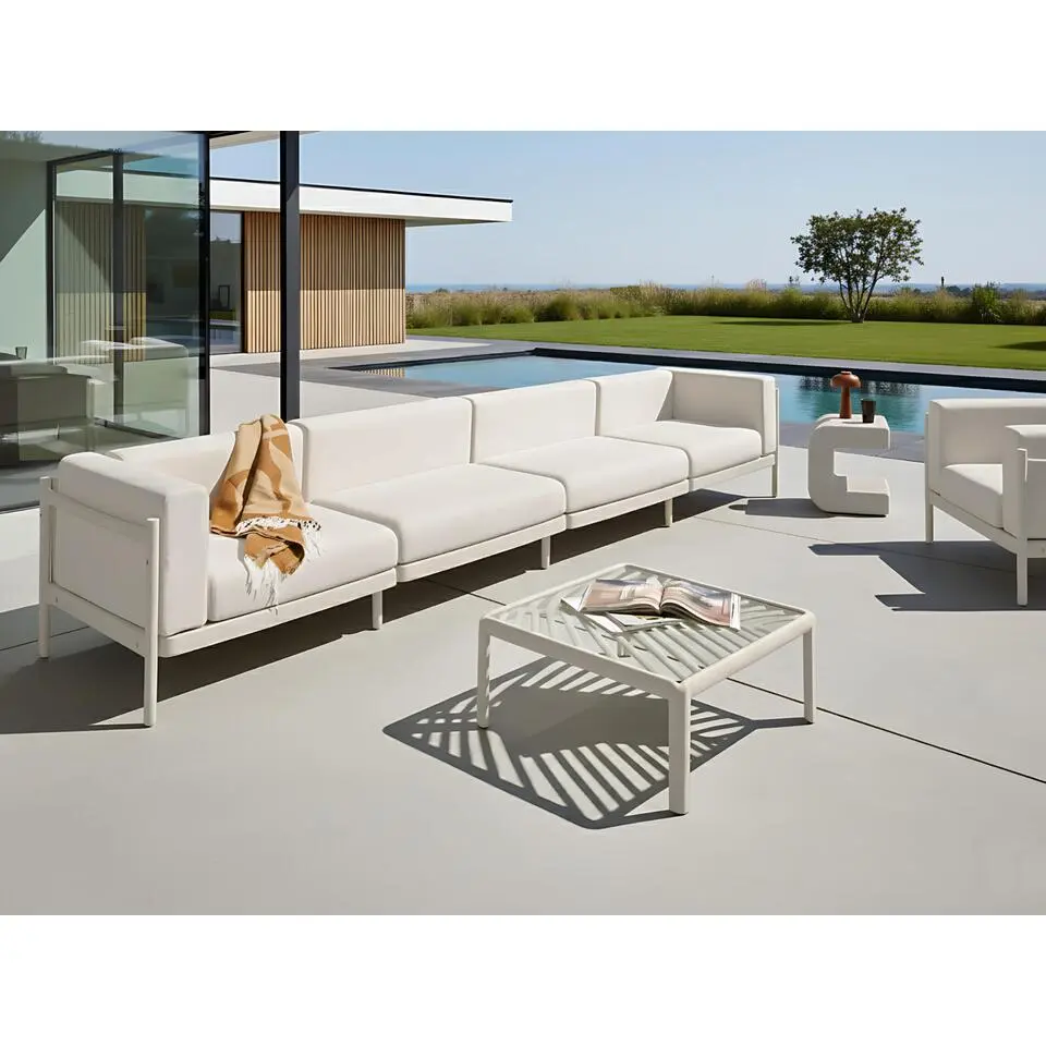 FERRETTI - Tuinbank 4-zits - Lichtbeige - Synthetisch